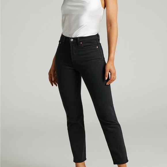 Levi's Denim - Levi’s Wedgie Straight Black High Rise Jeans
